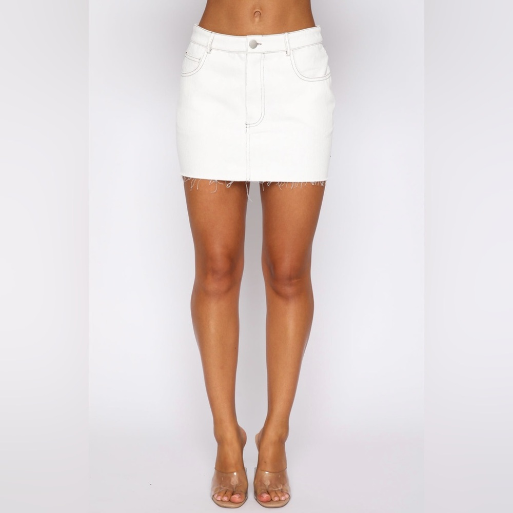 White Fox Power Hour Mini Skirt Off White